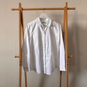 Foxcroft No-Iron Ribbon Detail Women's White Blouse